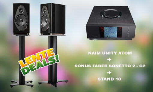 🌼 LENTE DEAL – Naim Uniti Atom, Sonus faber Sonetto II G2, Dynaudio Stand 10🌼